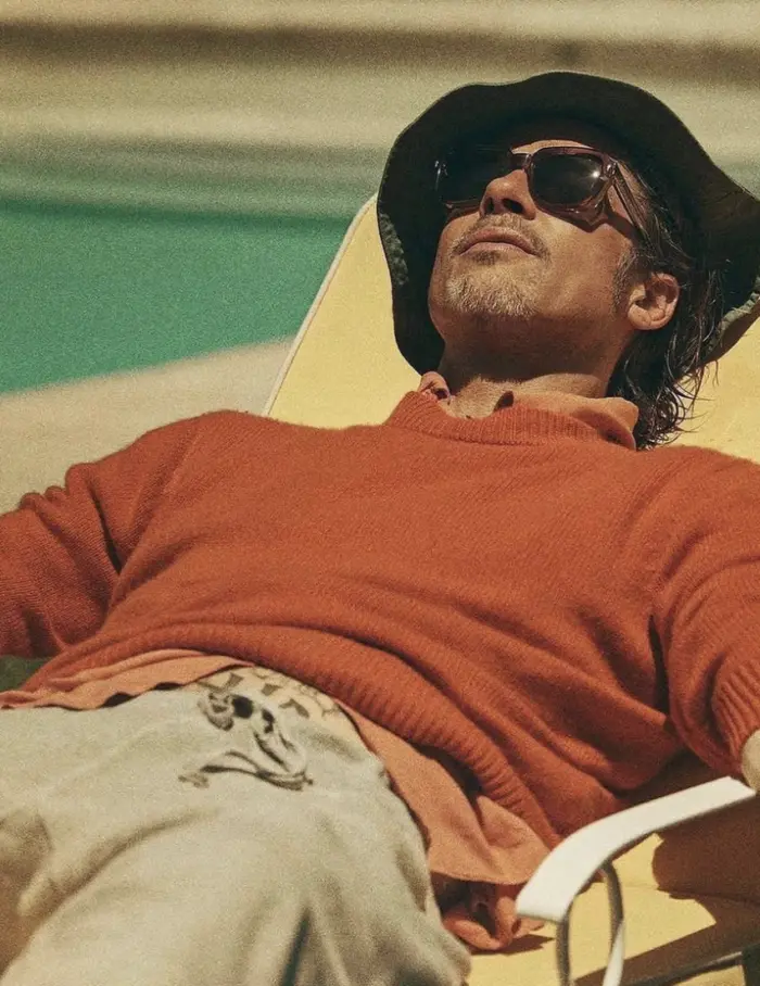 Brad Pitt avec des lunettes
