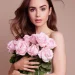 Lily Collins avec des sourcils épais