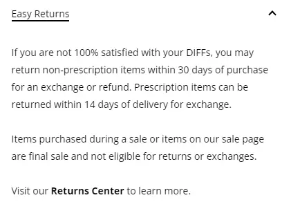 garantie lunettes diff