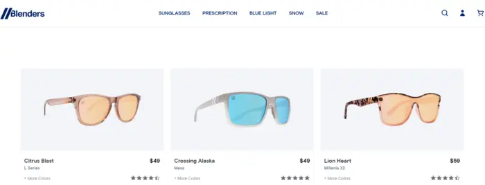 styles de lunettes Blenders